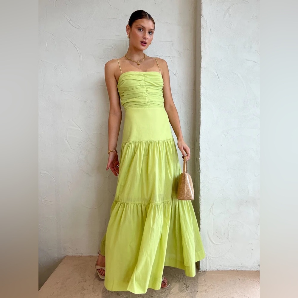 Solstice Drop Waist Maxi Dress in Lime by Bec + Bridge - Size 6